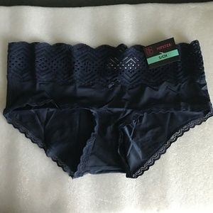 No Boundaries Micro and Lace Hipster Blue Cove Size S/CH New with tag